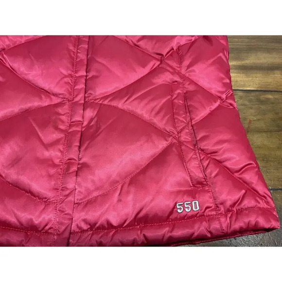 North Face Vest Womens Medium Pink Aconcagua Goose Down 550 Puffer Full Zip - Picture 2 of 12